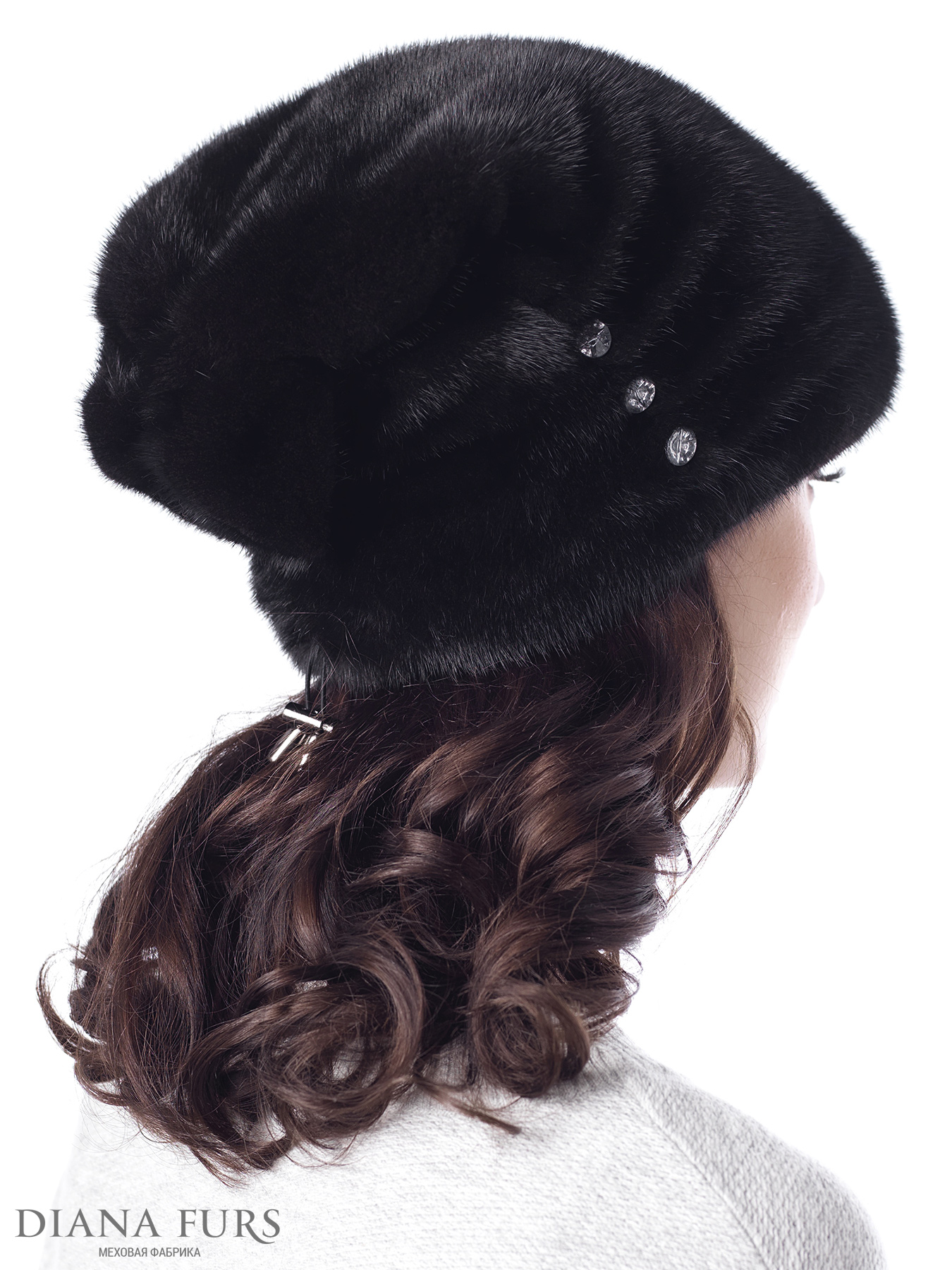 Модная норковая шапка, модель Улитка